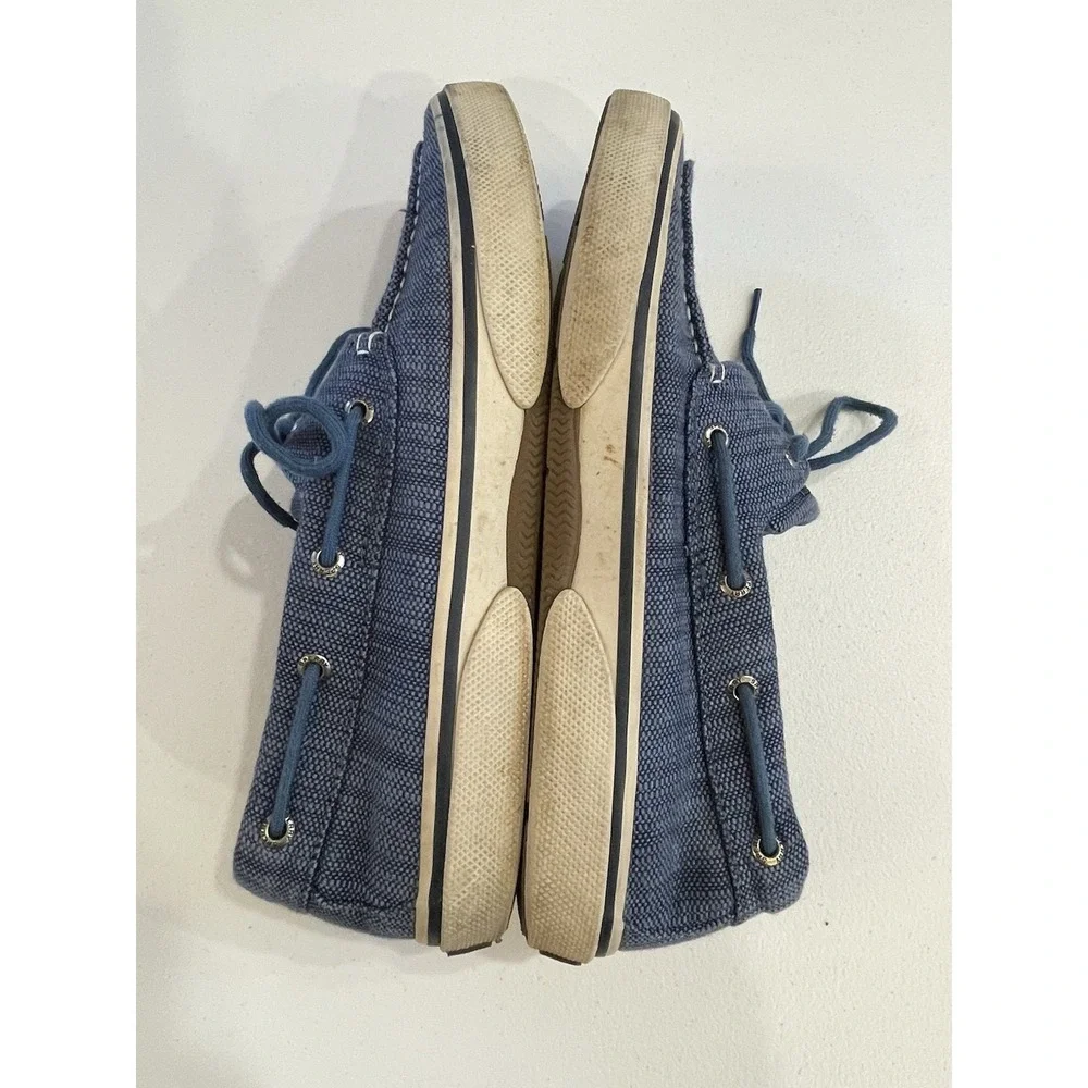 Sperry Canvas Sneakers Shoes Men's 10.5 Casual Preppy Lace up Blue Loafers Boat‎